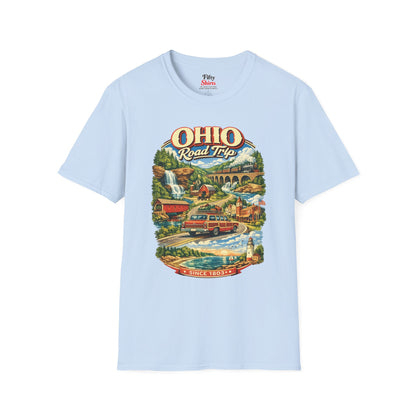 Ohio Road Trip Unisex Softstyle T Shirt State Pride Graphic Tee Collections FS03
