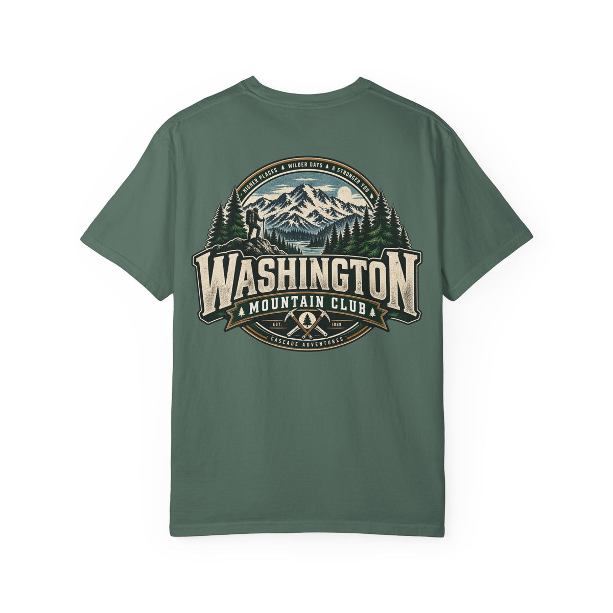 Washington Mountain Club Unisex Comfort Color 1717 Streetwear Graphic Tee
