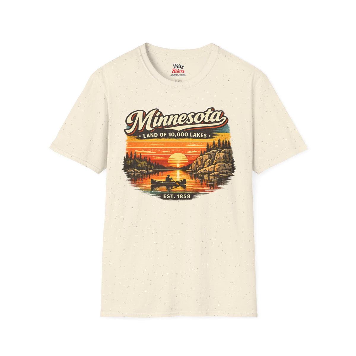 Minnesota Lakeside Sunset Unisex Softstyle T Shirt State Pride Graphic Tee Collections FS03