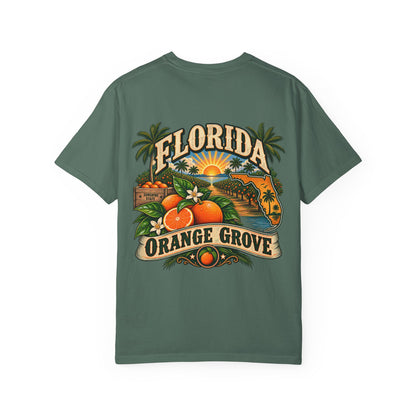 Florida Orange Grove  Unisex Comfort Color 1717 Streetwear Graphic Tee