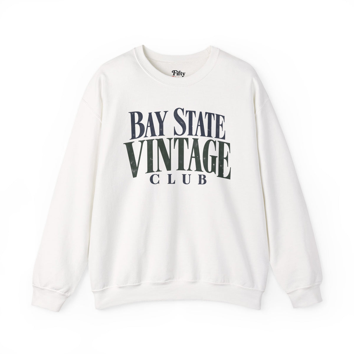 Massachusetts Bay State Vintage Club Unisex Crewneck Sweatshirt State Name Graphic