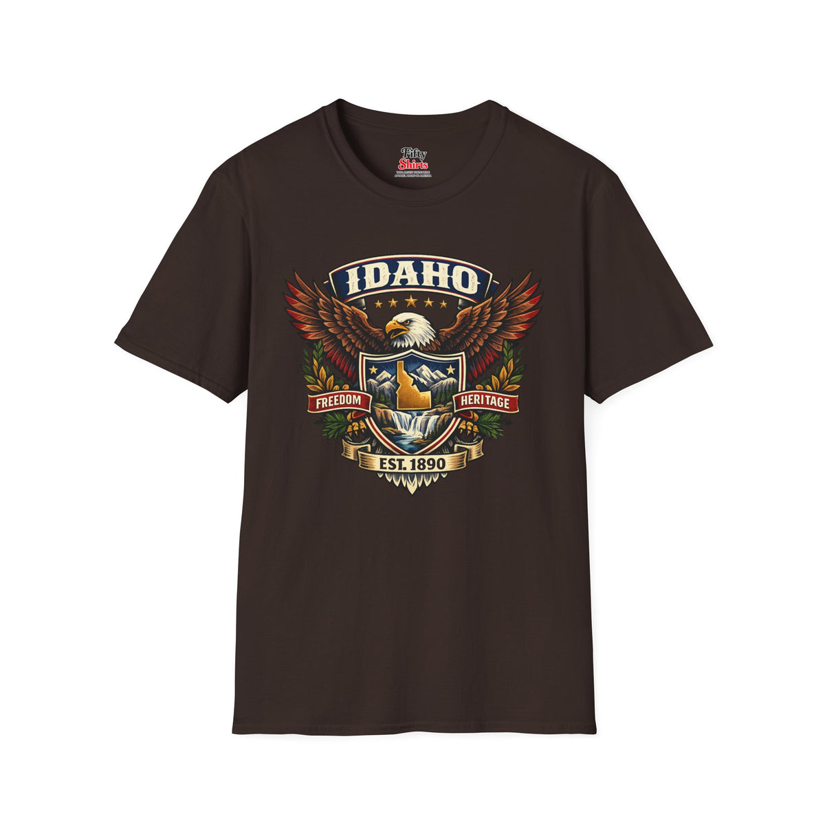 Idaho Americana Eagle Unisex Softstyle T Shirt State Pride Graphic Tee Collections FS03