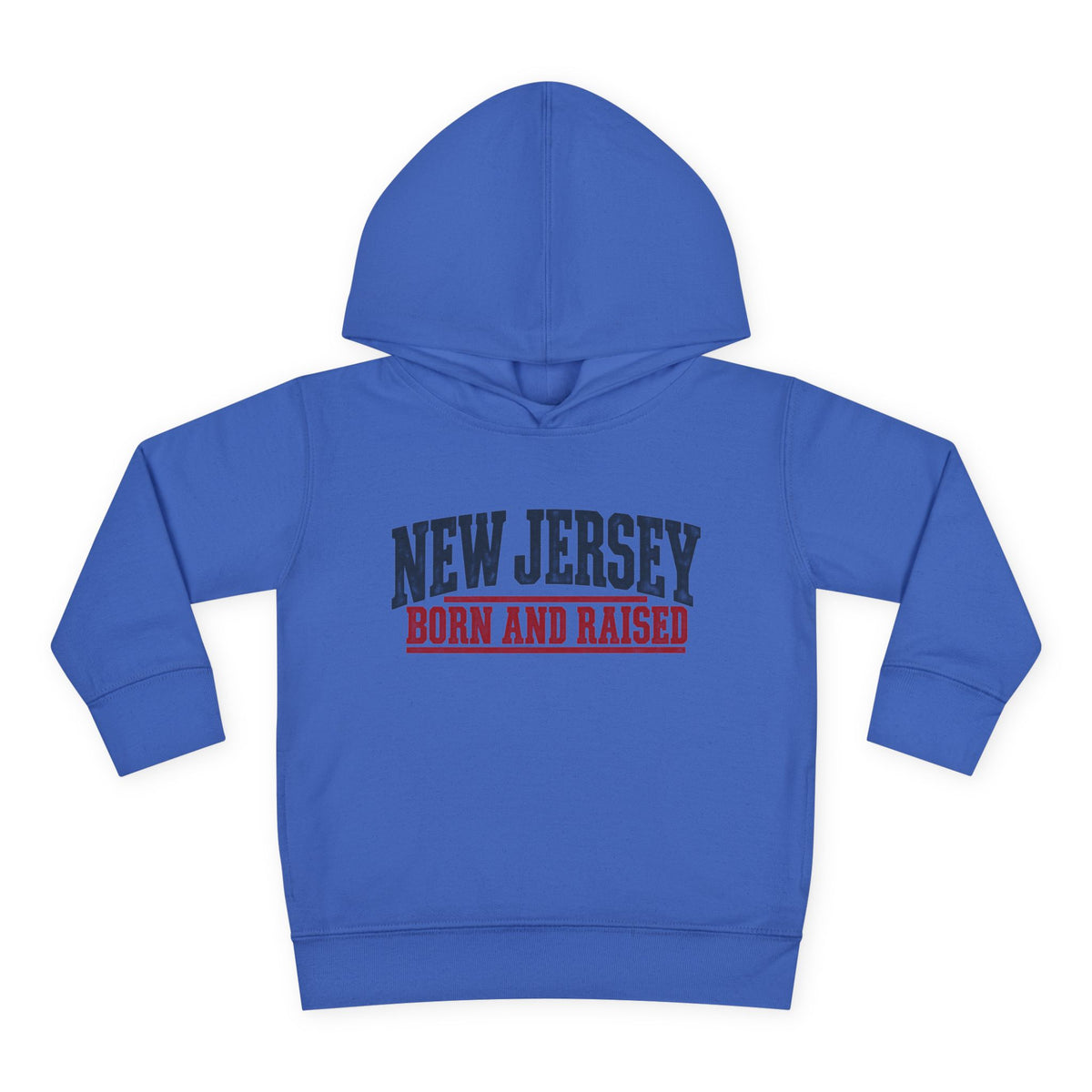 New Jersey Born and Raised Vintage Americana Unisex Toddler Pullover Fleece Hoodie