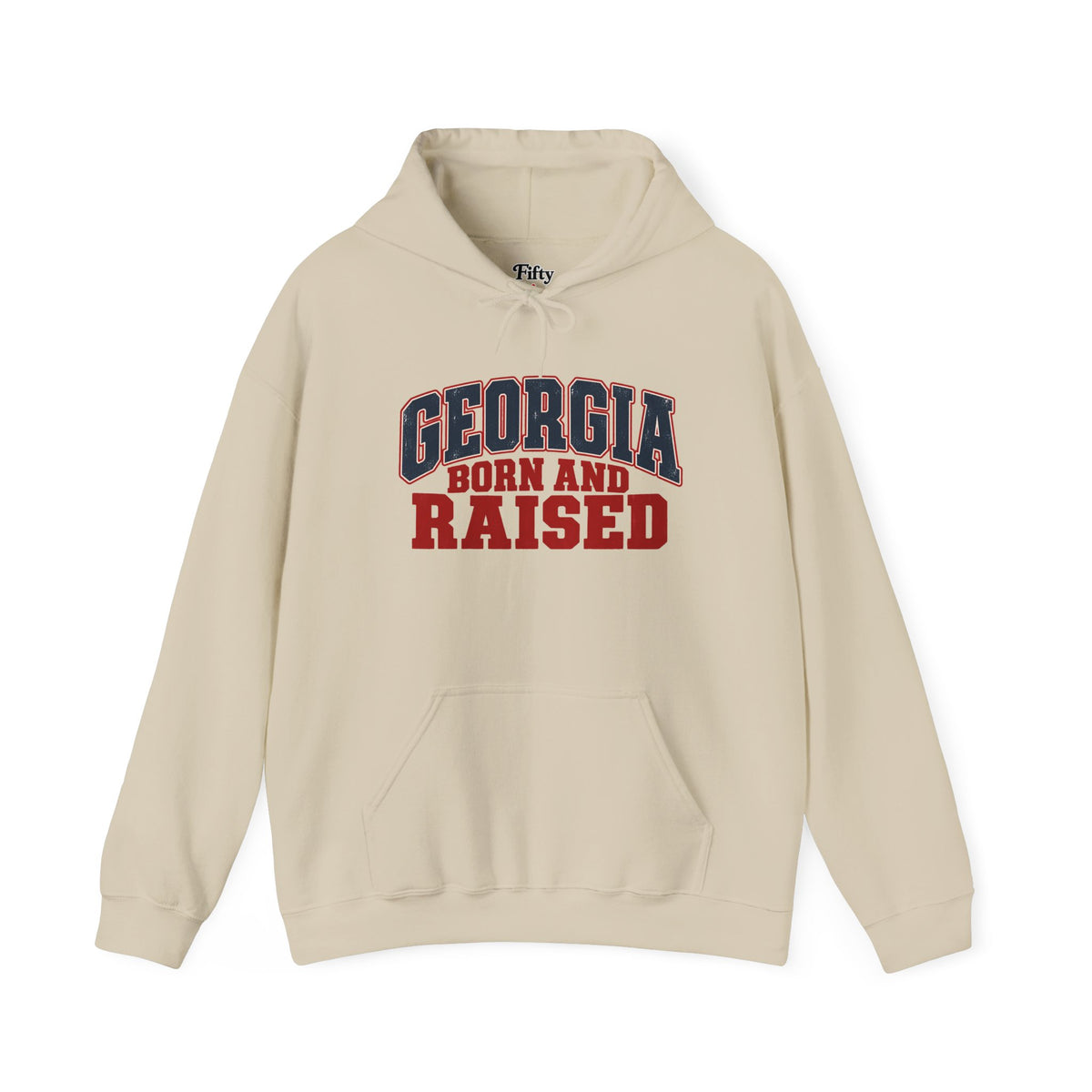 Georgia Born and Raised Rustic Southern Unisex Hoodie GraphicUnisex Hoodie Graphic