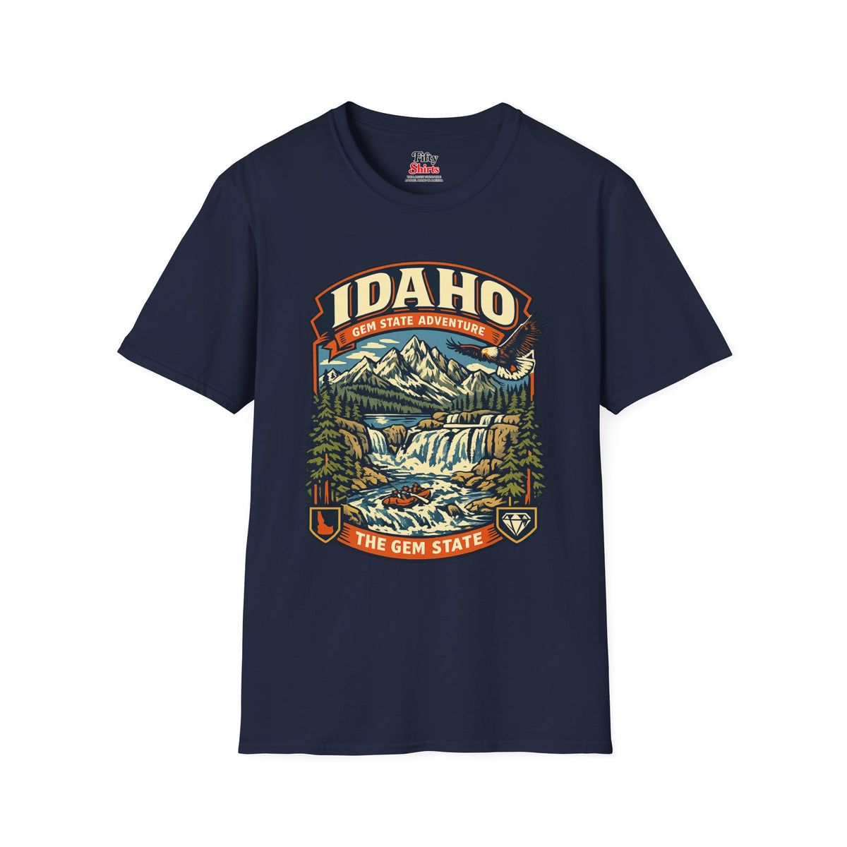 Idaho Gem State Adventure Unisex Softstyle T Shirt State Pride Graphic Tee Collections FS03