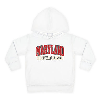 Maryland Born and Raised Bold Athletic Unisex Toddler Pullover Fleece Hoodie
