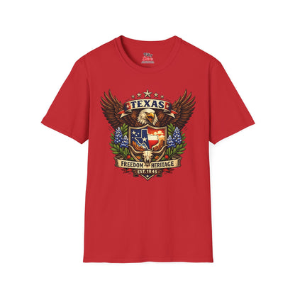 Texas American Eagle Design Unisex Softstyle T Shirt State Pride Graphic Tee Collections FS03