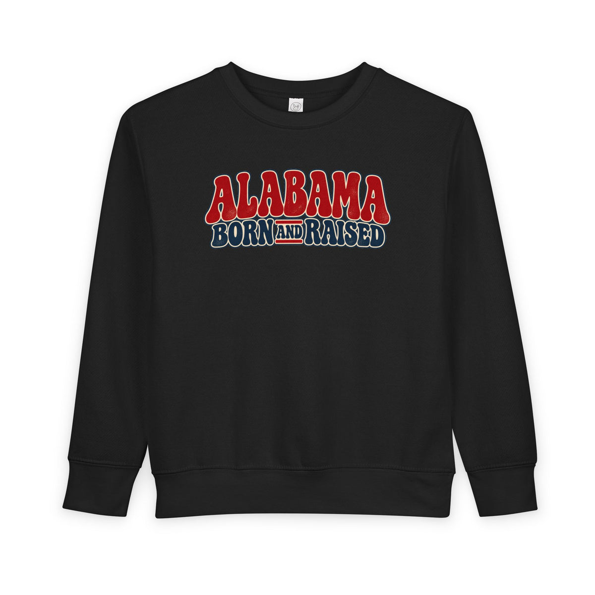 Alabama Born and Raised Retro 1970s Americana Unisex Toddler Sweatshirt