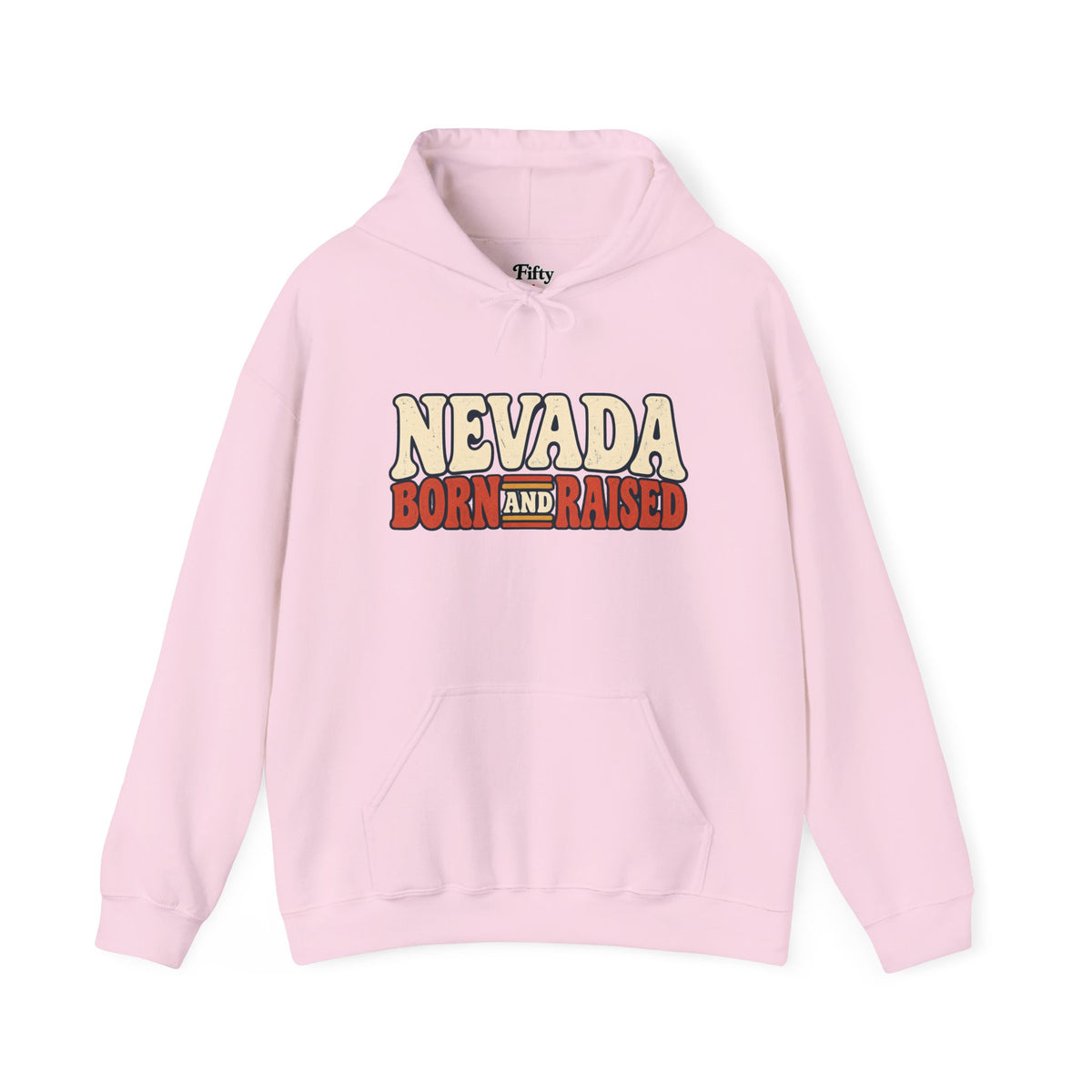 Nevada Born and Raised Retro 1970s Desert Unisex Hoodie Graphic