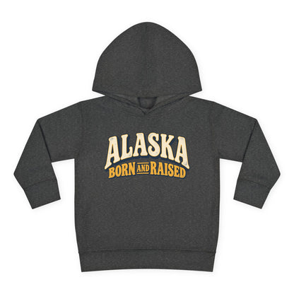 Alaska Born and Raised Retro 1970s Alaska Unisex Toddler Pullover Fleece Hoodie