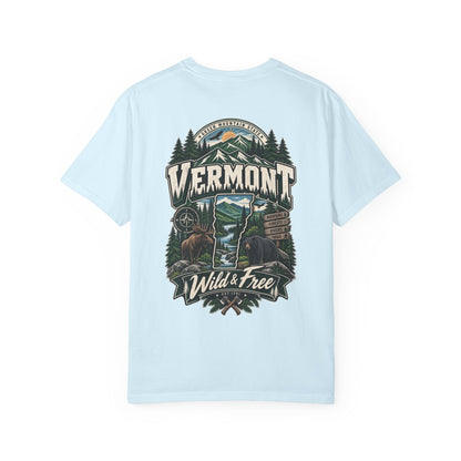 Vermont Wild & Free Unisex Comfort Color 1717 Streetwear Graphic Tee