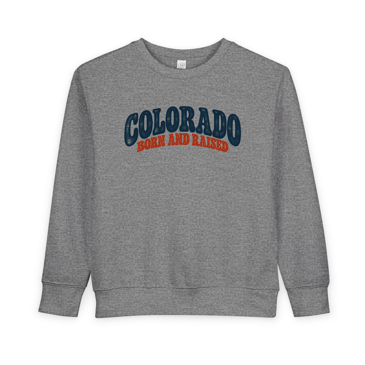 Colorado Born and Raised Retro 1970s Unisex Toddler Sweatshirt