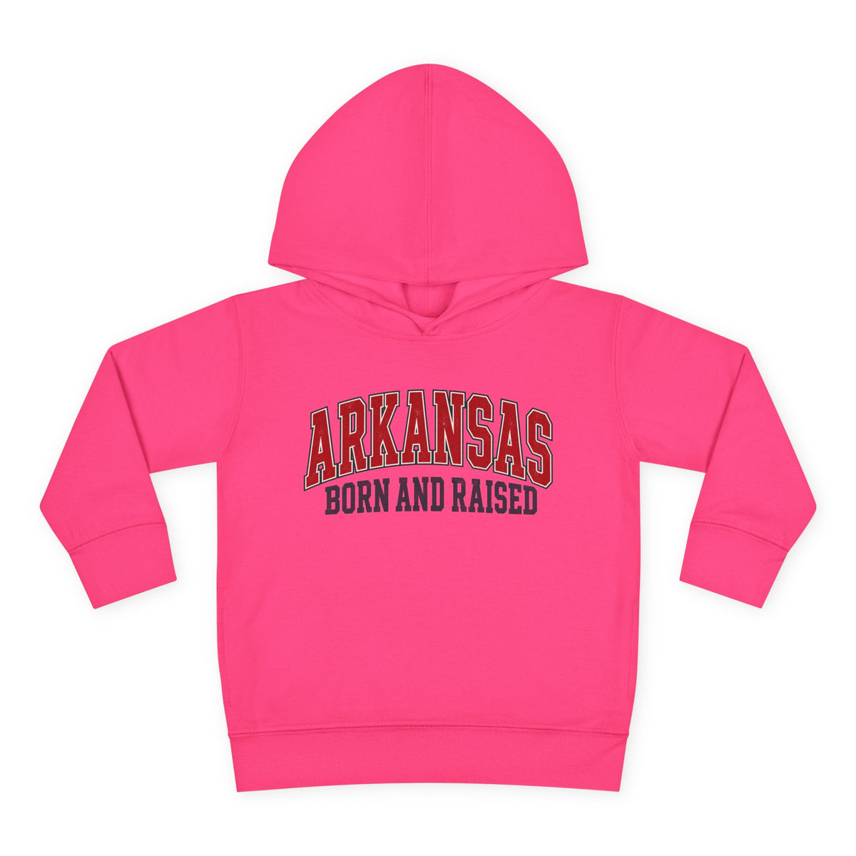 Arkansas Born and Raised Vintage Athletic Heritage Unisex Toddler Pullover Fleece Hoodie
