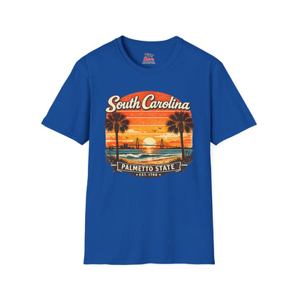 South Carolina Coastal Sunset Unisex Softstyle T Shirt State Pride Graphic Tee Collections FS03