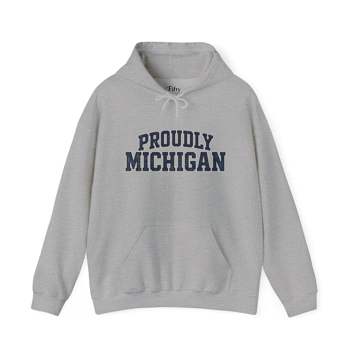 Proudly Michigan Unisex Hoodie State Name Graphic
