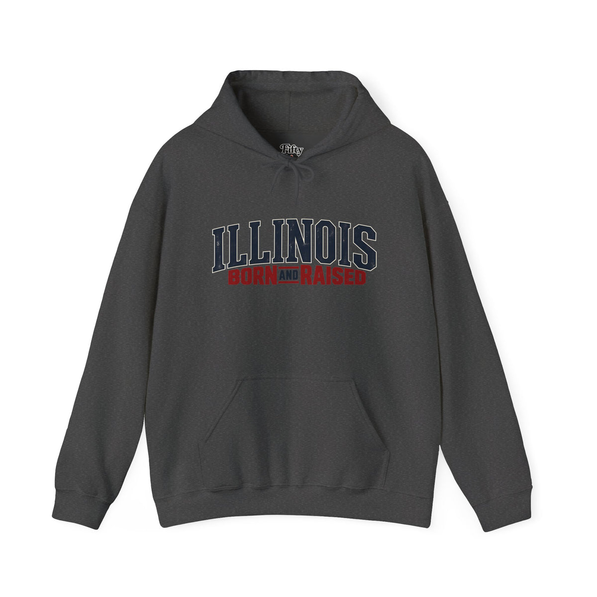 Illinois Born and Raised Premium Heritage Unisex Hoodie Graphic