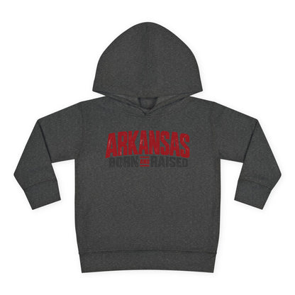 Arkansas Born and Raised Modern Streetwear Unisex Toddler Pullover Fleece Hoodie