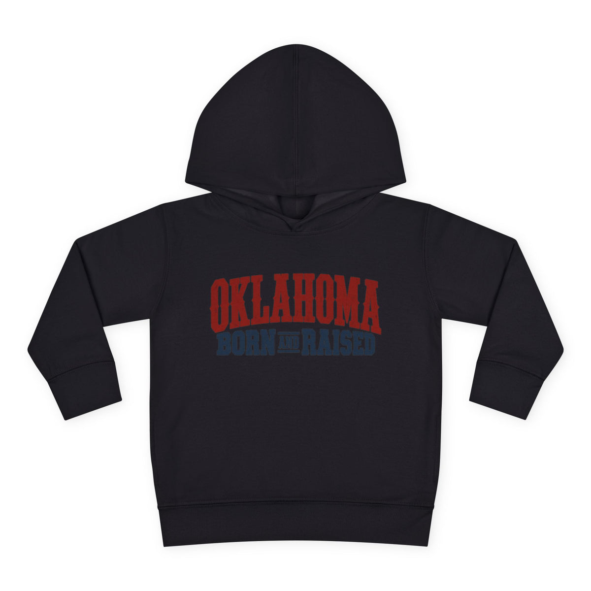 Oklahoma Born and Raised Classic Western Souvenir Unisex Toddler Pullover Fleece Hoodie