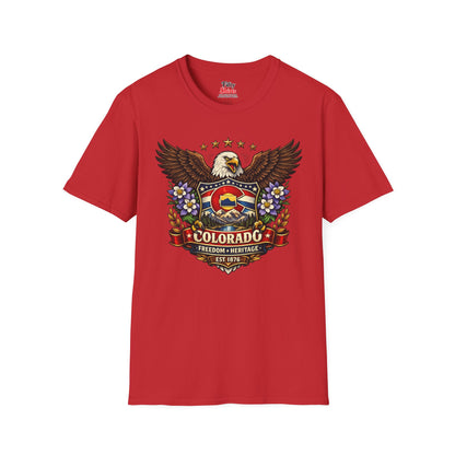 Colorado Americana Eagle Unisex Softstyle T Shirt State Pride Graphic Tee Collections FS03