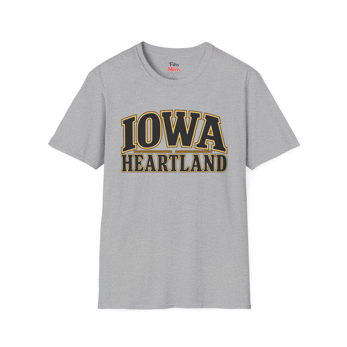 Iowa Heartland Unisex Softstyle T Shirt State Name Graphic Tee