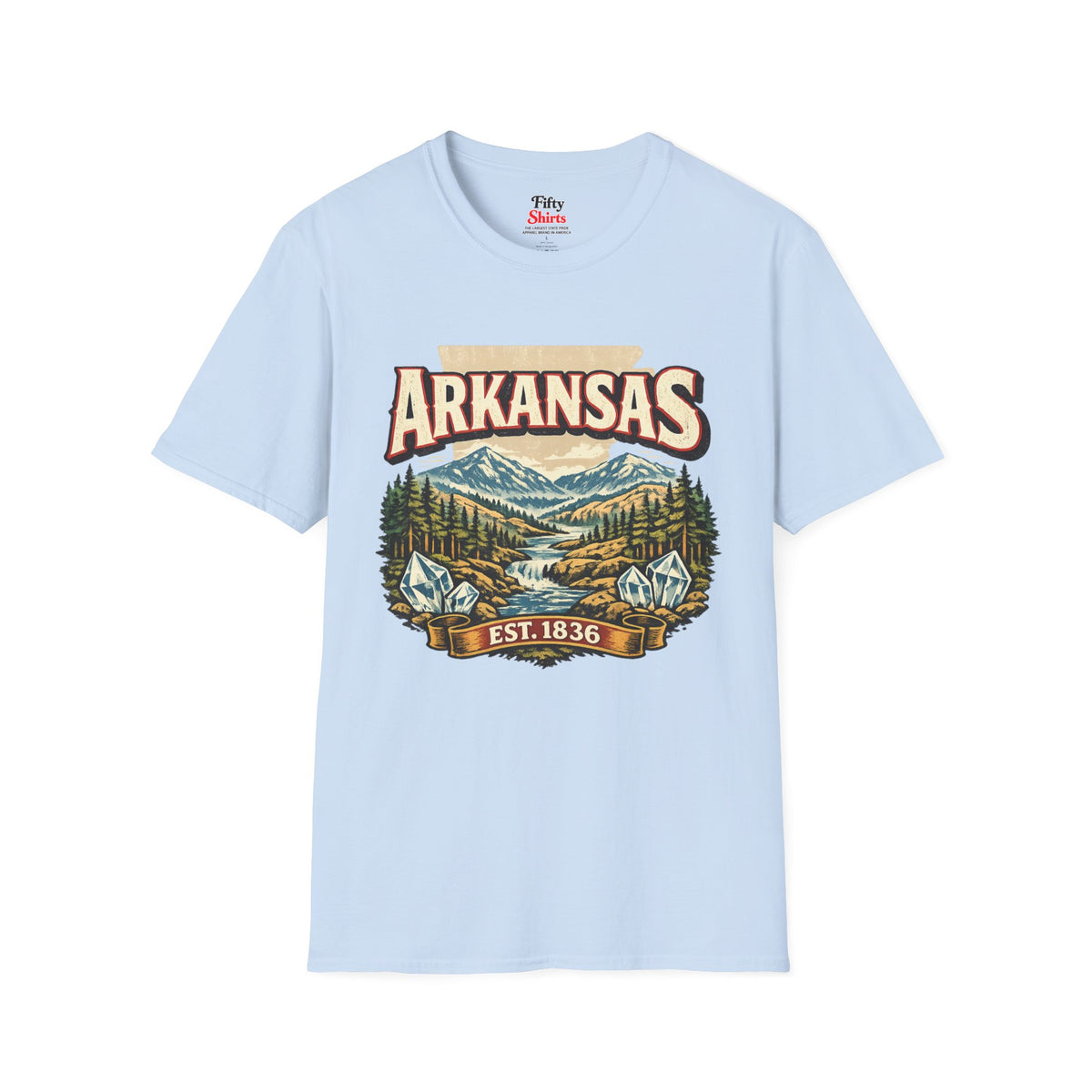 Vintage Arkansas Heritage Unisex Softstyle T Shirt State Pride Graphic Tee Collections FS03