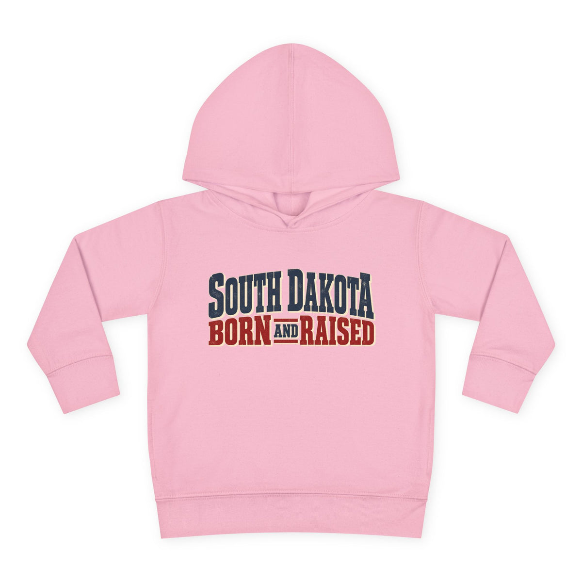South Dakota Born and Raised Vintage Americana Unisex Toddler Pullover Fleece Hoodie