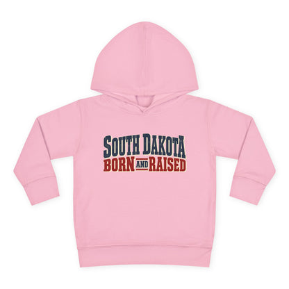 South Dakota Born and Raised Vintage Americana Unisex Toddler Pullover Fleece Hoodie