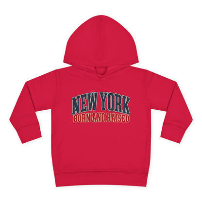 New York Born and Raised Classic Heritage Unisex Toddler Pullover Fleece Hoodie Graphic