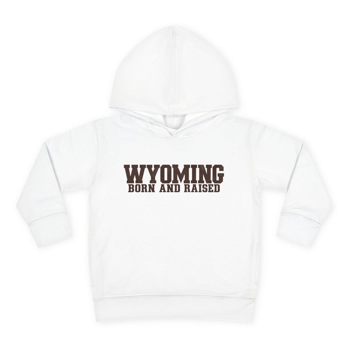 Wyoming Born and Raised Minimal Western Unisex Toddler Pullover Fleece Hoodie