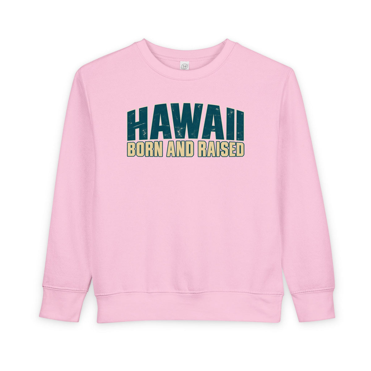 Hawaii Born and Raised Premium Surf Unisex Toddler Sweatshirt
