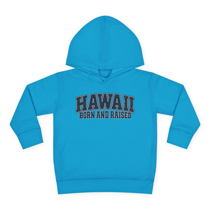 Hawaii Born and Raised Vintage Athletic Unisex Toddler Pullover Fleece Hoodie