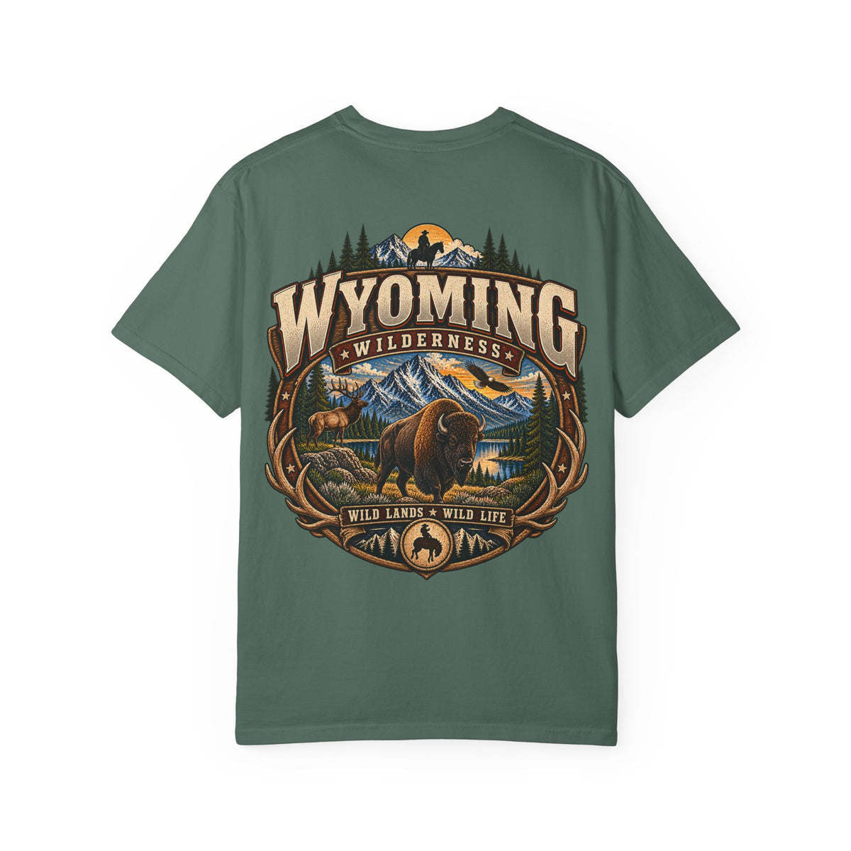 Wyoming Wildlife Unisex Comfort Color 1717 Streetwear Graphic Tee