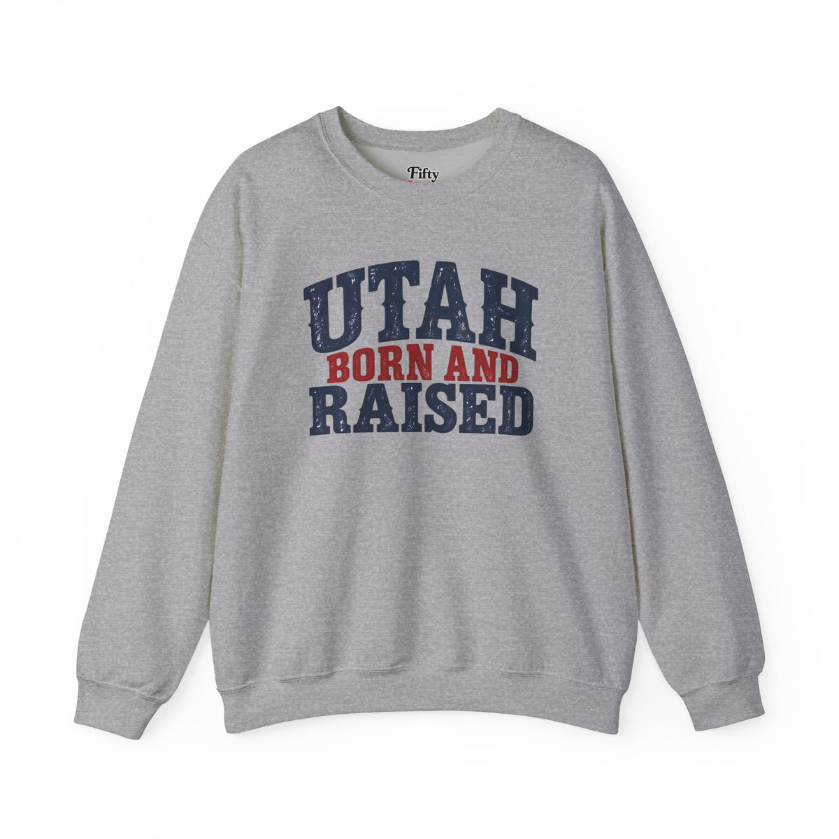 Utah Born and Raised Vintage Americana Unisex Sweatshirt Graphic