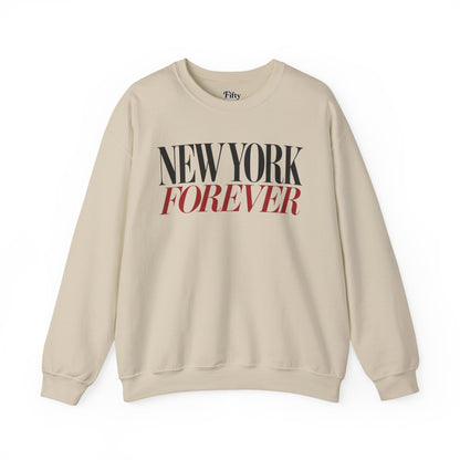 New York Forever Unisex Crewneck Sweatshirt State Name Graphic