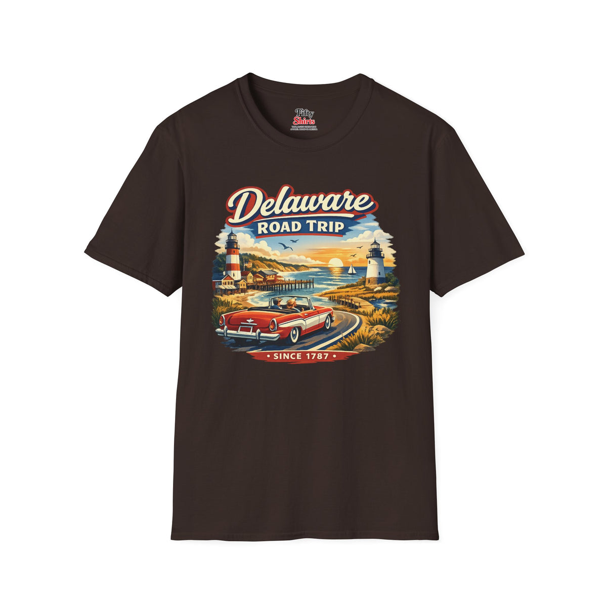 Delaware Roadtrip Unisex Softstyle T Shirt State Pride Graphic Tee Collections FS03