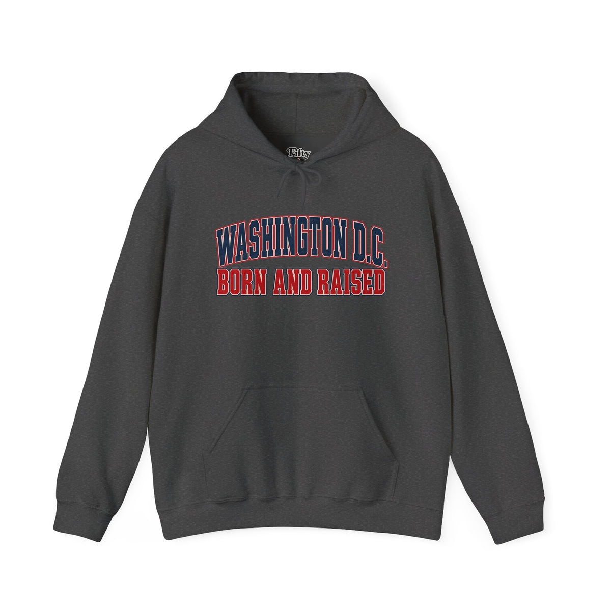 Washington DC Born and Raised Unisex Hoodie State Name Graphic
