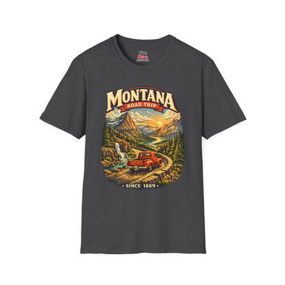 Montana Road Trip Unisex Softstyle T Shirt State Pride Graphic Tee Collections FS03