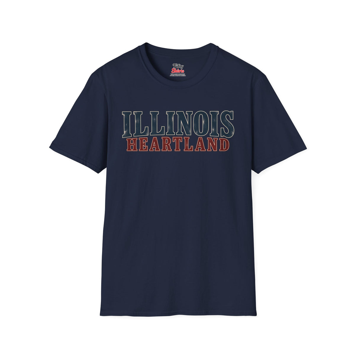 Illinois Heartland Unisex Softstyle T Shirt State Name Graphic Tee