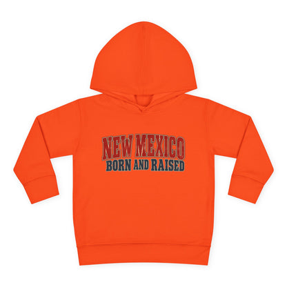 New Mexico Born and Raised Vintage Americana Unisex Toddler Pullover Fleece Hoodie