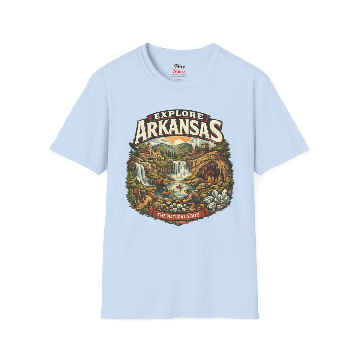 Explore Arkansas Unisex Softstyle T Shirt State Pride Graphic Tee Collections FS03