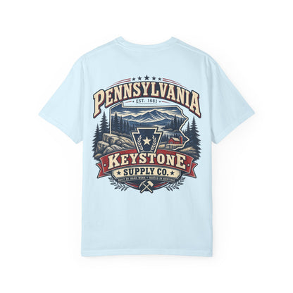 Pennsylvania Keystone Supply Co Unisex Comfort Color 1717 Streetwear Graphic Tee