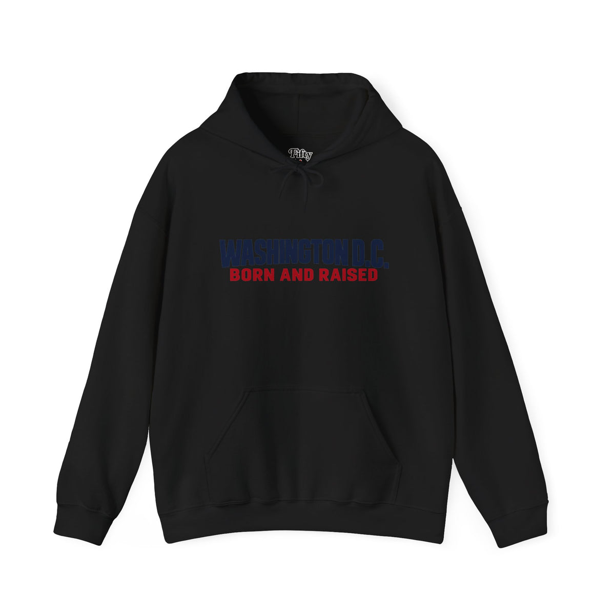 Washington DC Born and Raised Minimal Modern Unisex Hoodie Graphic