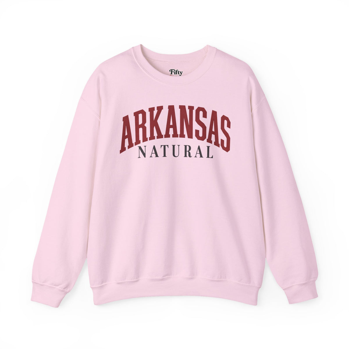 Arkansas Natural Unisex Crewneck Sweatshirt State Name Graphic