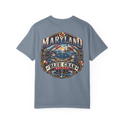 Maryland Blue Crab Society Unisex Comfort Color 1717 Streetwear Graphic Tee