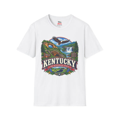 Kentucky Bluegrass State Adventure Unisex Softstyle T Shirt State Pride Graphic Tee Collections FS03