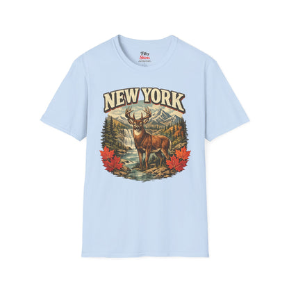 New York Wildlife Unisex Softstyle T Shirt State Pride Graphic Tee Collections FS03