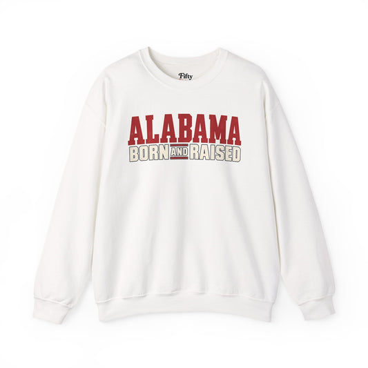 Alabama Born and Raised Premium Southern Streetwear Unisex Sweatshirt Graphic