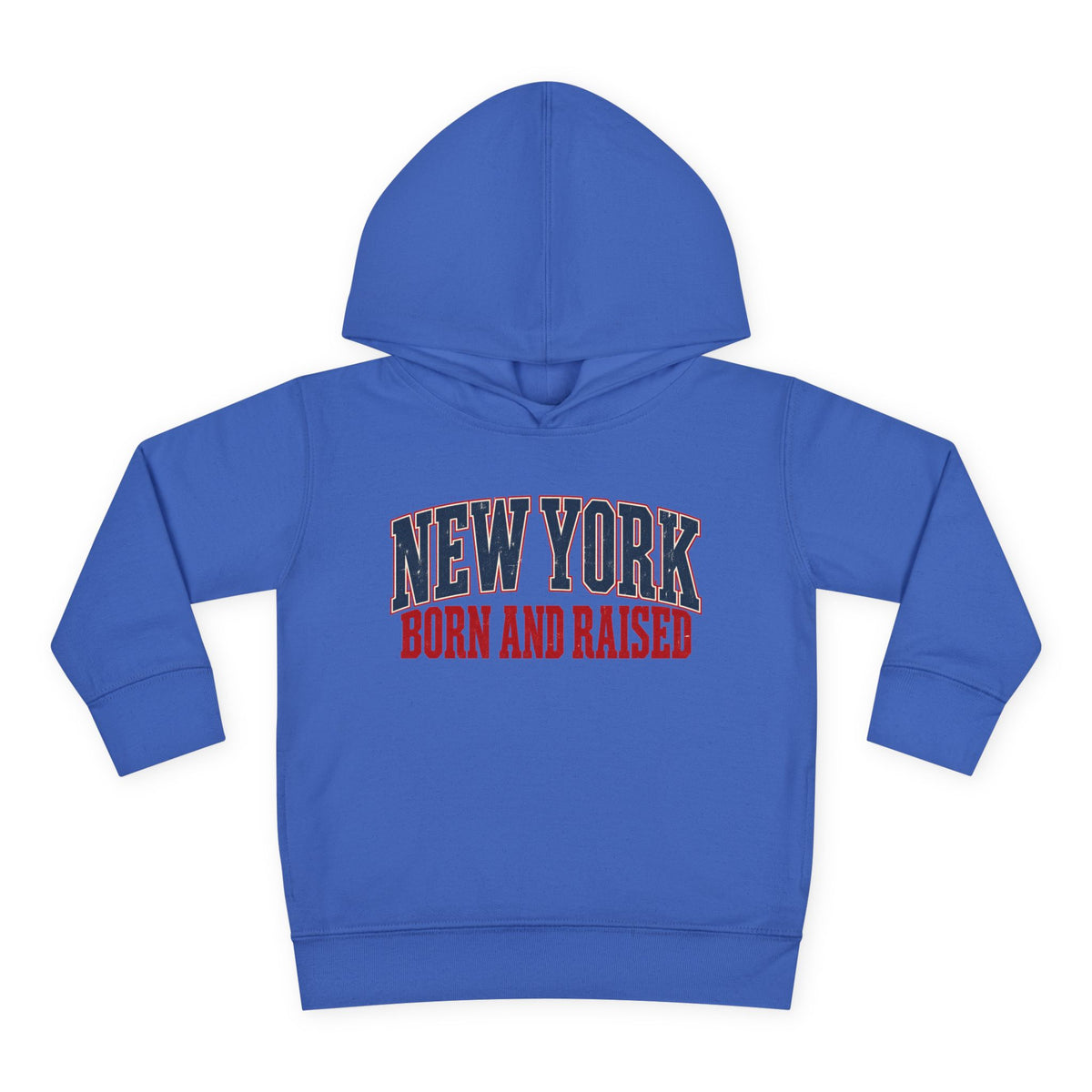 New York Born and Raised Old-School Americana Unisex Toddler Pullover Fleece Hoodie Graphic