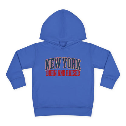 New York Born and Raised Old-School Americana Unisex Toddler Pullover Fleece Hoodie Graphic