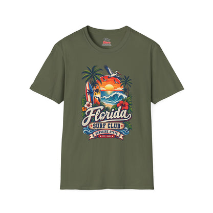 Florida Surf Club Unisex Softstyle T Shirt State Pride Graphic Tee Collections FS03
